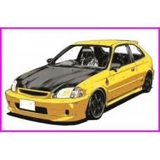 Honda Civic EG6 Initial D Keychain Portachiavi JDM Acrylic
